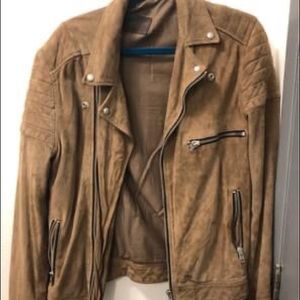 All Saints Suede Biker Jacket
